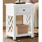 Alaterre Furniture Coventry Wood End Table with Drawer and Shelf ANCT01WH - alternate 5